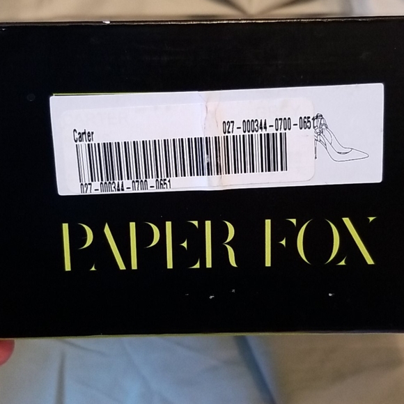 Paper Fox Carter Gray Black Faux Snakeskin Heels - Picture 3 of 7